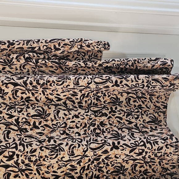 NWT JM Collection Petite Irina Impression 3/4 Sleeve Tunic PXL Coffee Cake - Picture 11 of 12